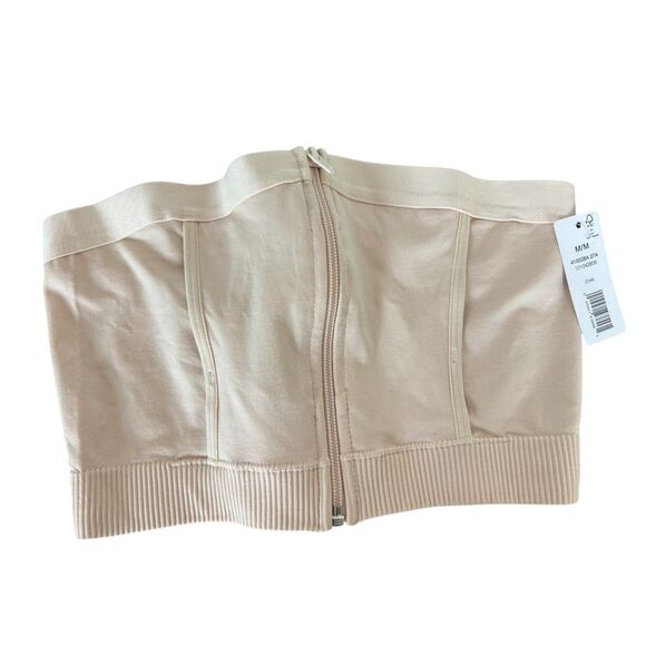 NWT Medela Hands Free Pumping Nursing Bra Bustier Chai Tan Zipper Women's Medium - Picture 3 of 7